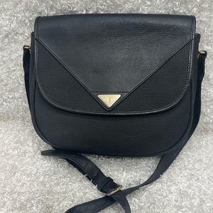 Authentic YVES SAINT LAURENT Shoulder Cross Body Bag Leather